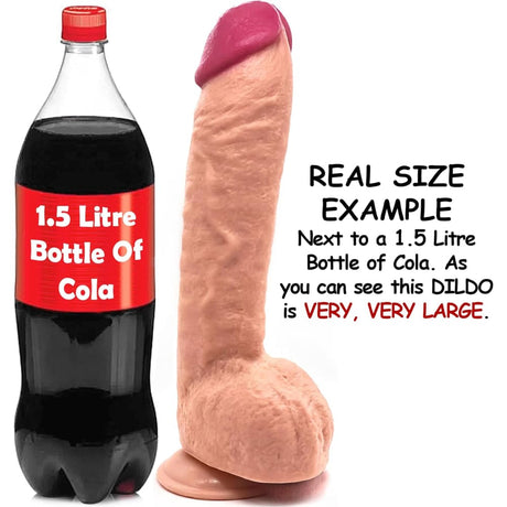 12.5 Inch Suction Cup Dildo Xl - White - Dildos - Save 30%