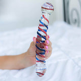 7.9 Inch Double Ended Swirl Glass Dildo