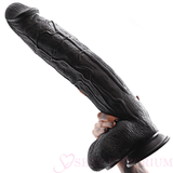 FINAL BOSS - 17.7 Inches. Extremely Large Dildo - BLACK