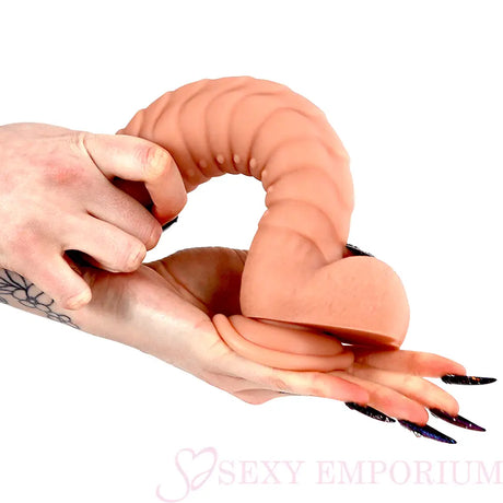 8.5 Inch Ribbed Dildo White - Dildos - Save 15% - Fast Shipping - United Kingdom Stoke-on-trent