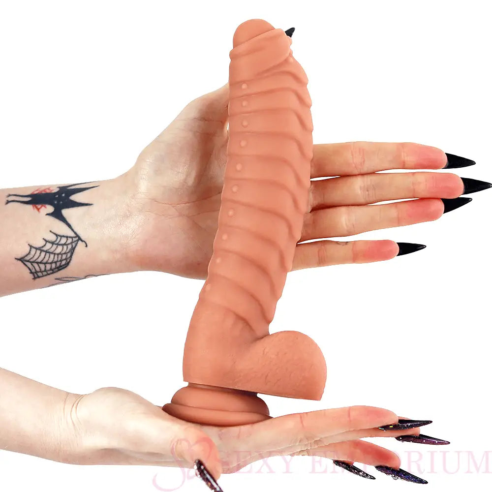 8.5 Inch Ribbed Dildo White - Dildos - Save 15% - Fast Shipping - United Kingdom Stoke-on-trent
