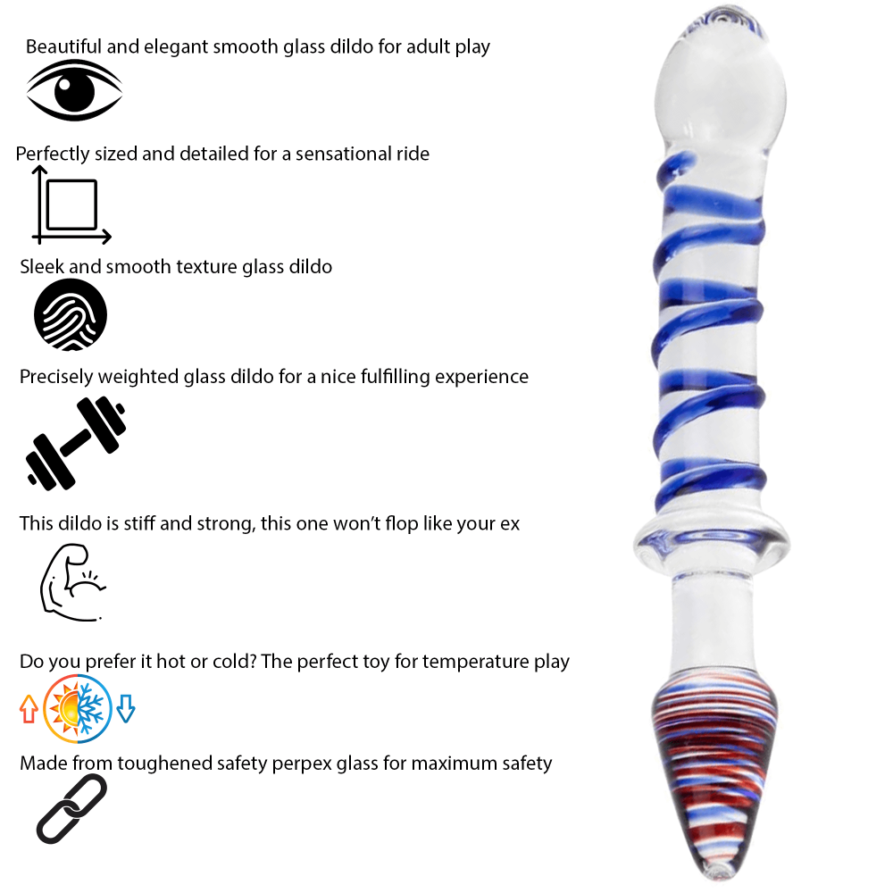 8.6 Inch Double Ended Glass Dildo - Sex Toy - Save 25%