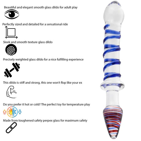 8.6 Inch Double Ended Glass Dildo - Dildos - Save 20% - Fast Shipping - United Kingdom Stoke-on-trent
