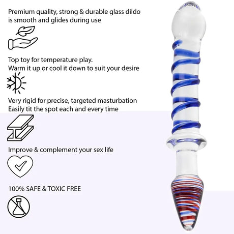 8.6 Inch Double Ended Glass Dildo - Dildos - Save 20% - Fast Shipping - United Kingdom Stoke-on-trent