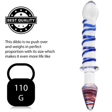 8.6 Inch Double Ended Glass Dildo - Dildos - Save 20% - Fast Shipping - United Kingdom Stoke-on-trent