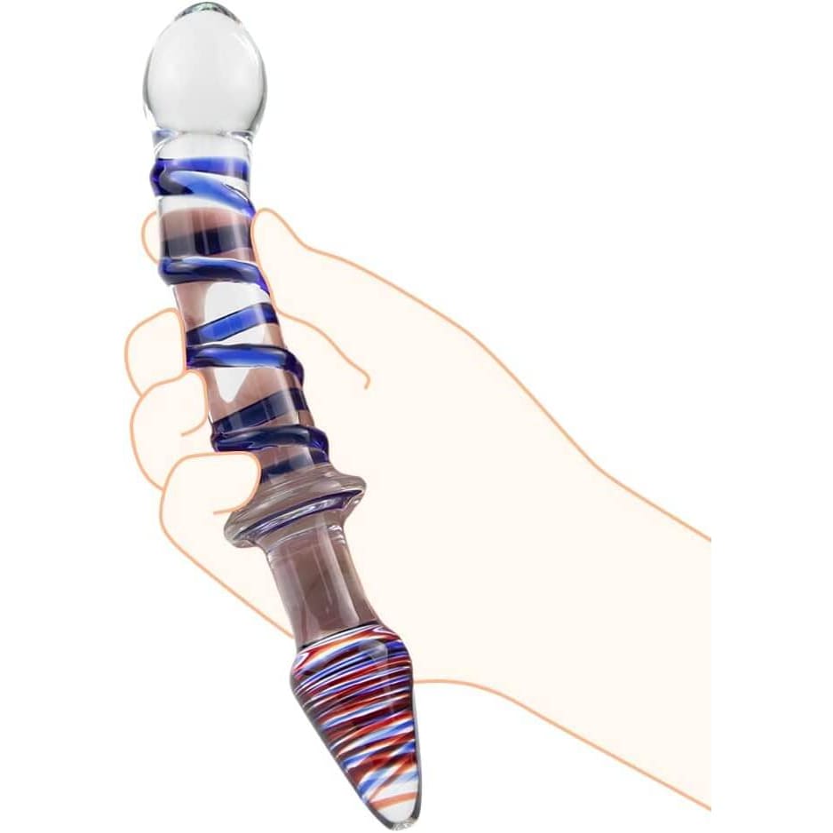 8.6 Inch Double Ended Glass Dildo - Sex Toy - Save 25%