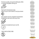 8 Inch Bubble Ribbed Glass Dildo - Dildos - Save 25% - Fast Shipping - United Kingdom Stoke-on-trent