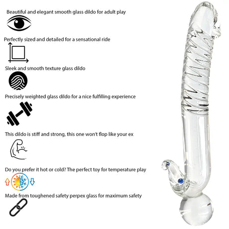 8 Inch Dragon Head Glass Dildo - Dildos - Save 15% - Fast Shipping - United Kingdom Stoke-on-trent