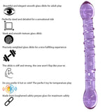 8 Inch Ribbed Double Ended Purple Glass Dildo - Sex Toy - Save 25% - Fast Shipping - United Kingdom Stoke-on-trent