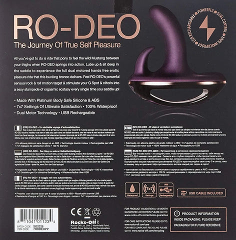 Rocks Off Ro-Deo Packaging Back