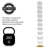 9.25 Inch Bubble Ribbed Glass Dildo - Dildos - Save 15% - Fast Shipping - United Kingdom Stoke-on-trent