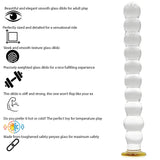 9.25 Inch Bubble Ribbed Glass Dildo - Dildos - Save 15% - Fast Shipping - United Kingdom Stoke-on-trent