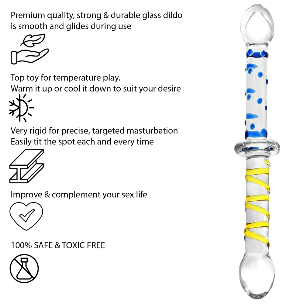 9.25 Inch Double Ended Glass Dildo - Sex Toy - Save 20%