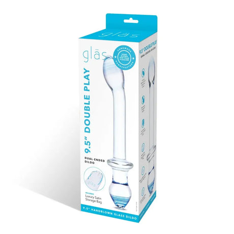 9.5’’ Blue Tip Double Ended Glass Dildo - Save 25% - Fast Shipping - United Kingdom Stoke-on-trent