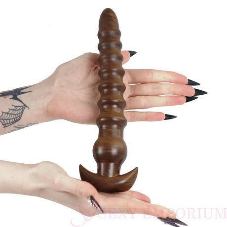 9.5 Inch Ribbed Anal Teaser - Save 30% - Fast Shipping - Dildo United Kingdom Stoke-on-trent