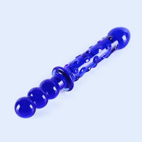 9 Inch Double Ended Blue Glass Ribbed Dildo - Dildos - Save 25% - Fast Shipping - United Kingdom Stoke-on-trent