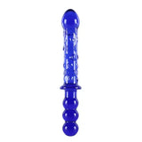 9 Inch Double Ended Blue Glass Ribbed Dildo - Dildos - Save 25% - Fast Shipping - United Kingdom Stoke-on-trent