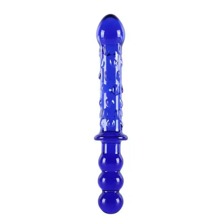 9 Inch Double Ended Blue Glass Ribbed Dildo - Dildos - Save 25% - Fast Shipping - United Kingdom Stoke-on-trent