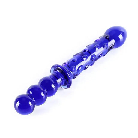 9 Inch Double Ended Blue Glass Ribbed Dildo - Dildos - Save 25% - Fast Shipping - United Kingdom Stoke-on-trent