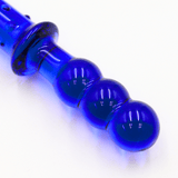 9 Inch Double Ended Blue Glass Ribbed Dildo - Sex Toy - Save 20%