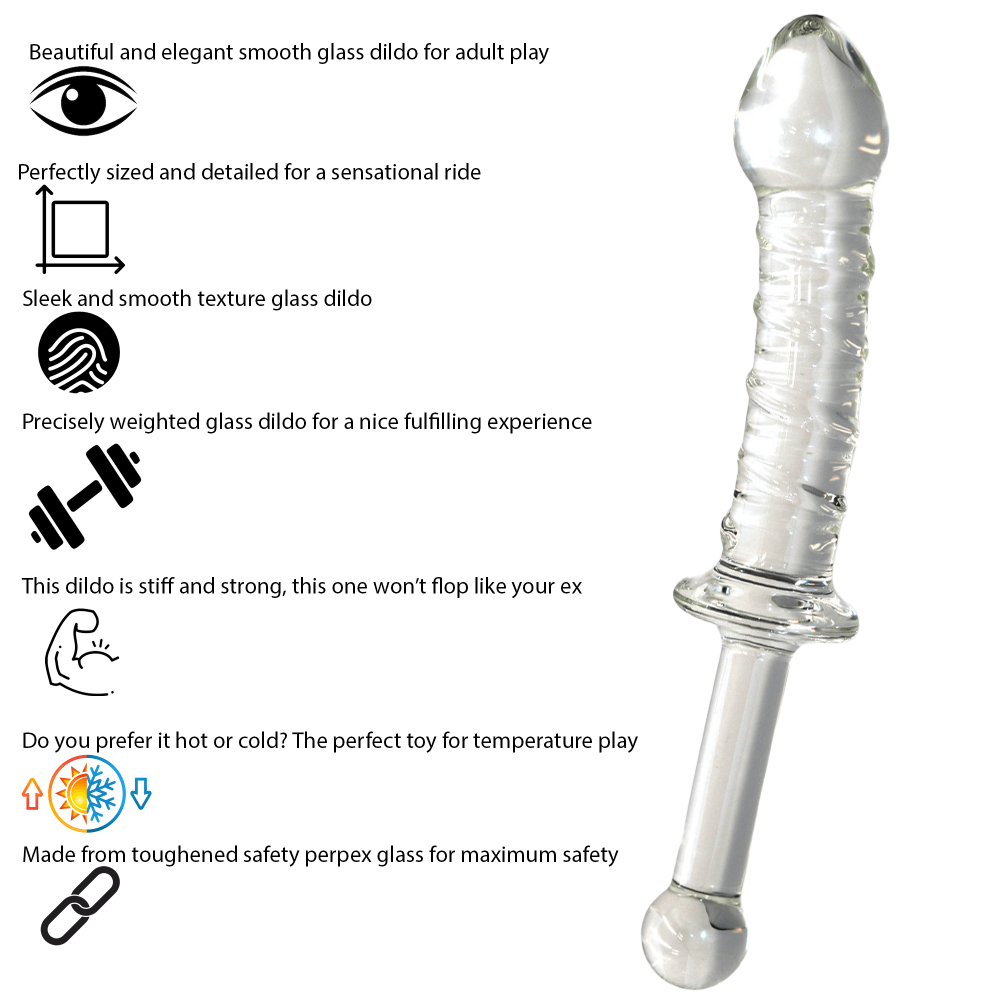 9 Inch Glass Sword Dildo - Sex Toy - Save 20%