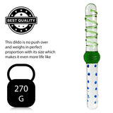 9 Inch Green & Blue Double Ended Glass Dildo - Sex Toy - Save 25% - Fast Shipping - United Kingdom Stoke-on-trent
