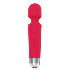 Luxurious Silicone 20 Frequency Vibration Wand Red