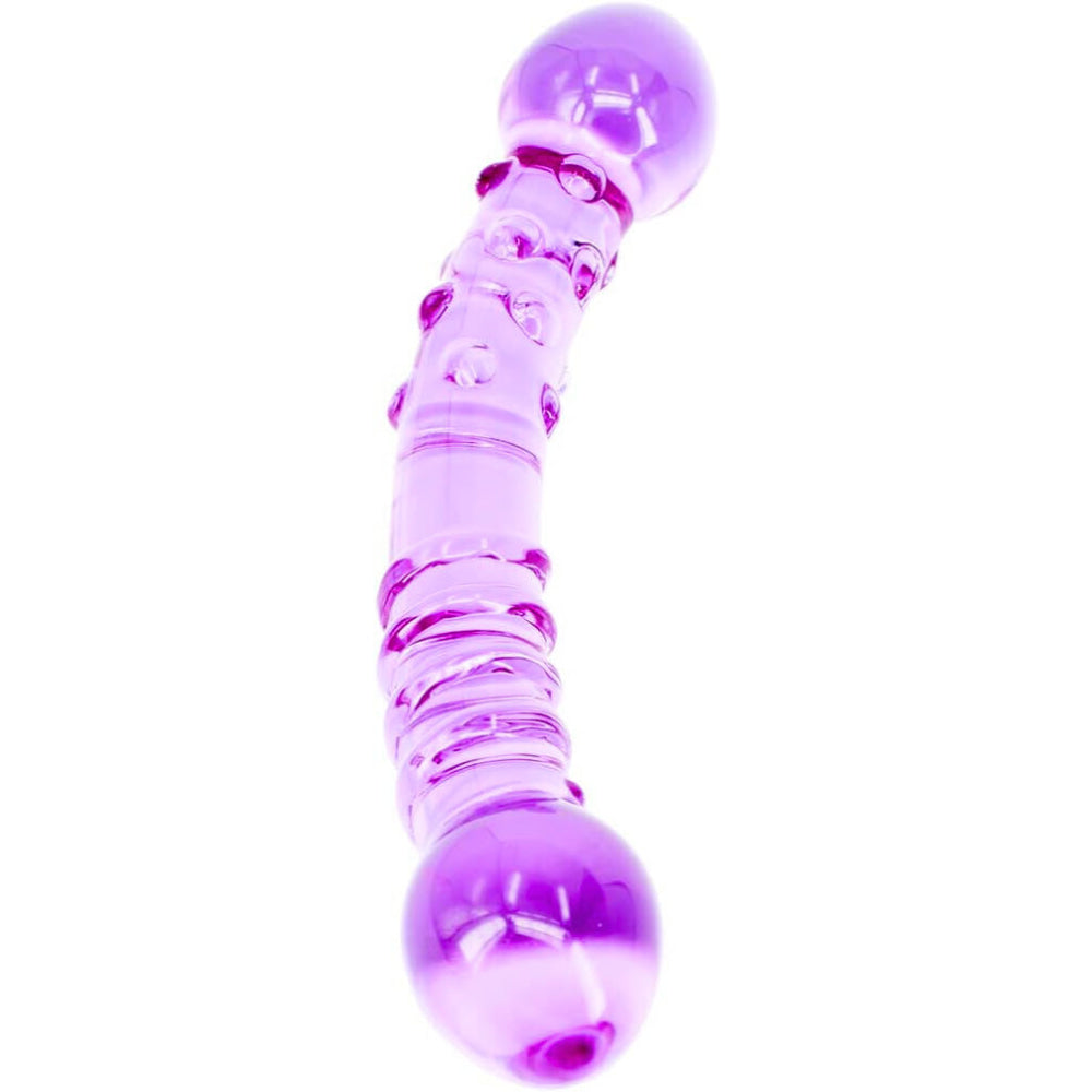 7.4 Inch Purple Passion Double Ended Glass Dildo