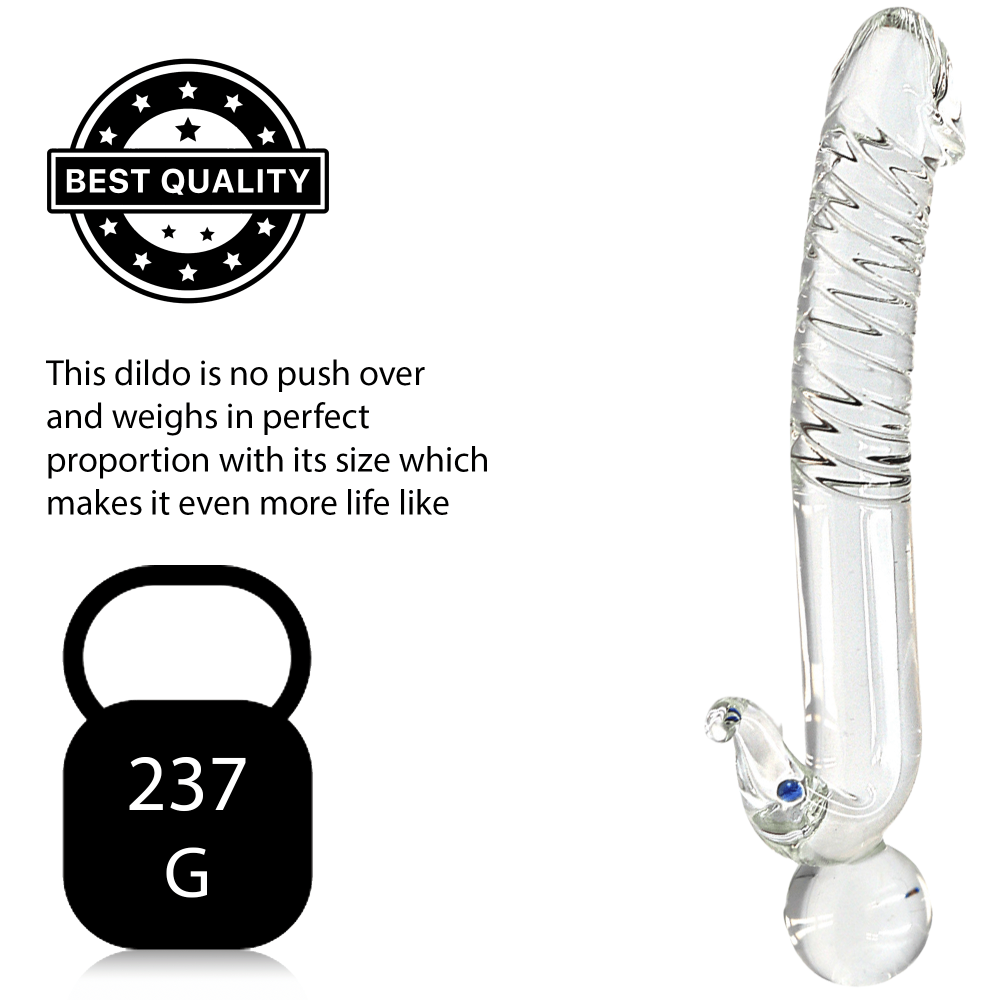 8 Inch Dragon Head Glass Dildo