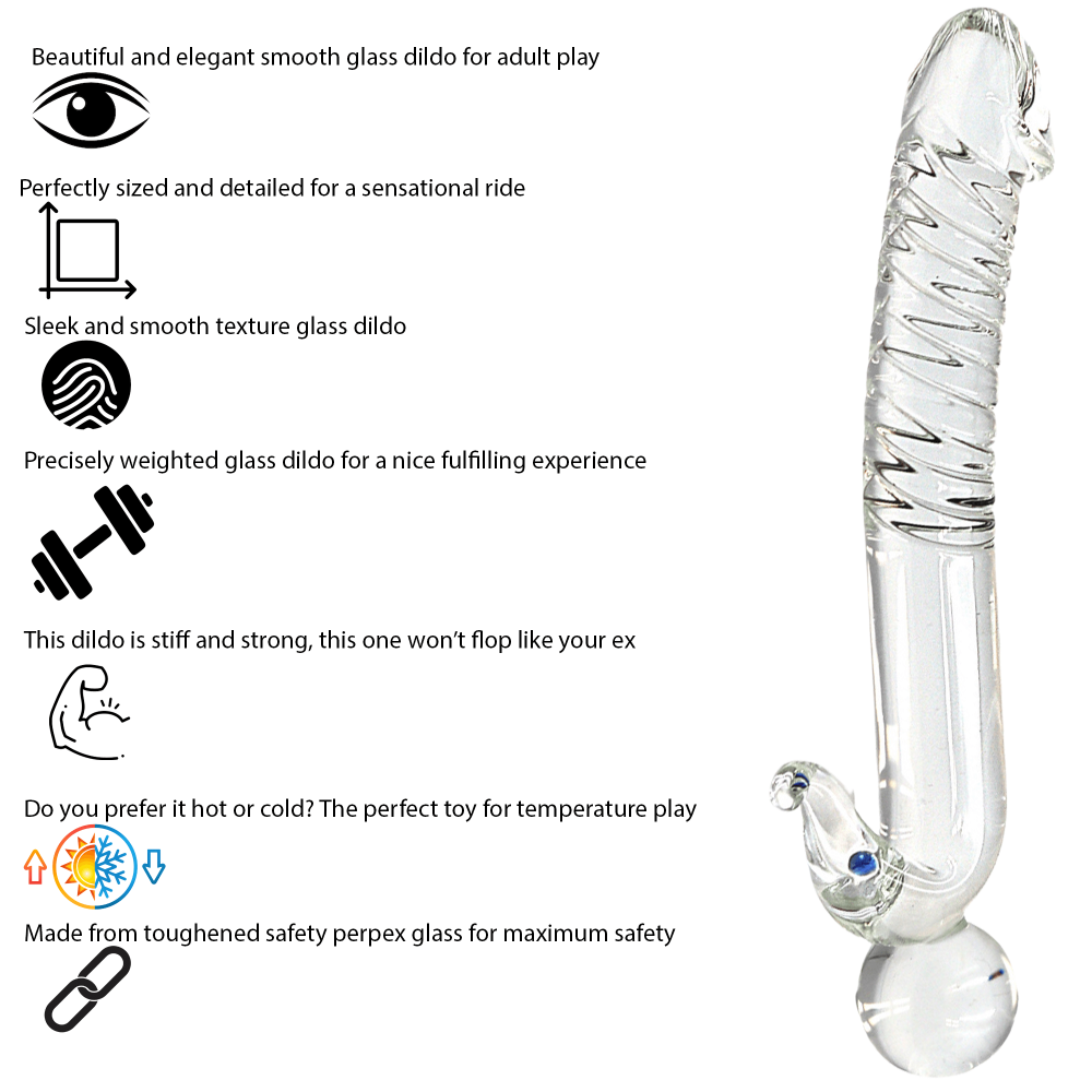 8 Inch Dragon Head Glass Dildo