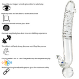 8 Inch Dragon Head Glass Dildo