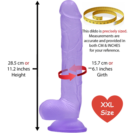 The Hung Monster Dildo – 11 Inch Purple - Dildos - Save 25% - Huge Thick Sex Toy
