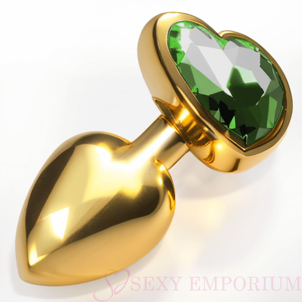 Heart Gold Butt Plug Jade