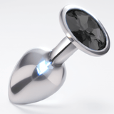 Sexy Emporium Jeweled Metal Beginner Butt Plug 3 Inch Zwart