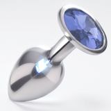 Sexy Emporium Jeweled Metal Beginner Butt Plug 3 Pulgadas Azul Oscuro