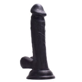 Real Feel 5.5 Inch Black Suction Cup Dildo