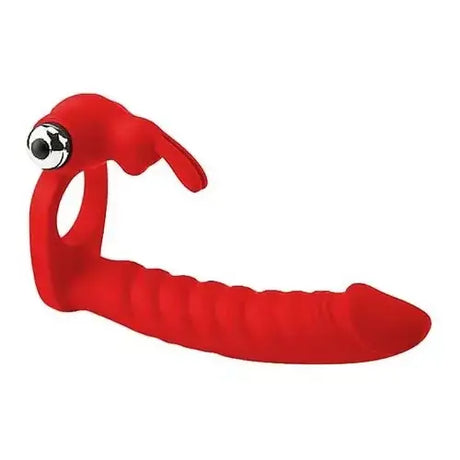 7 Speed/mode Double Penetration Anal Dildo Sex Toy with Cock Ring Silicone Dong