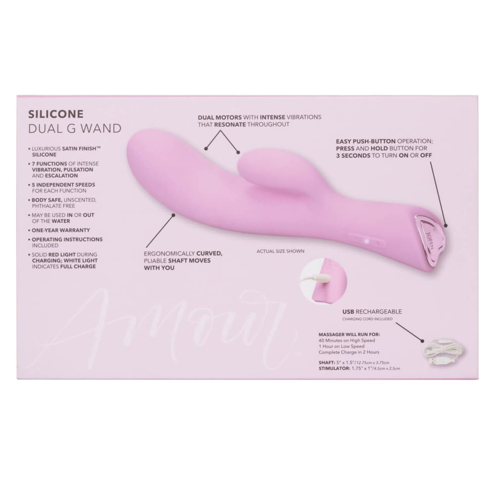 Jopen Amour 7 Function - 5 Speed Silicone Usb Rechargeable Rabbit Vibrator Sex Toy - Save 25%