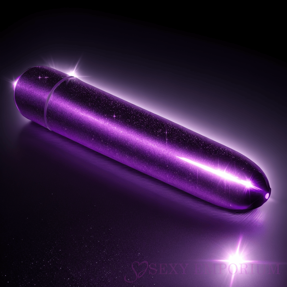 Rocks von 10 Geschwindigkeit Glitzer lila Bullet -Vibrator aus