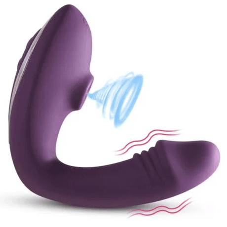 Sucking Tongue Vibrator 10 Speed/mode Purple - Suction Vibrators - Save 20%