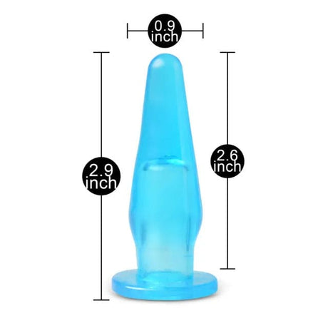 Mini Butt Plug with Finger Hole Blue - New Products