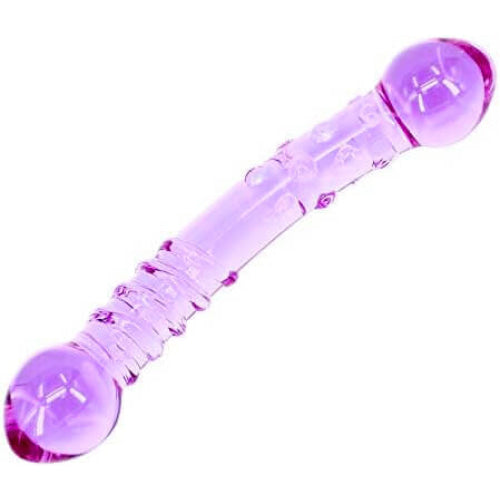 7.4 Inch Purple Passion Double Ended Glass Dildo