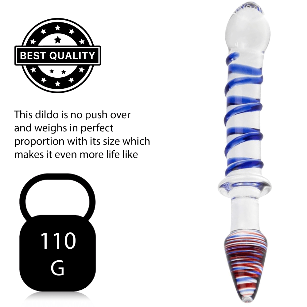 8.6 Inch Double Ended Glass Dildo