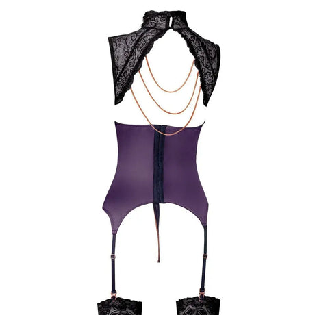 Abierta Fina Basque and Crotchless Set Chains - Fast Shipping - Sale United Kingdom Stoke-on-trent