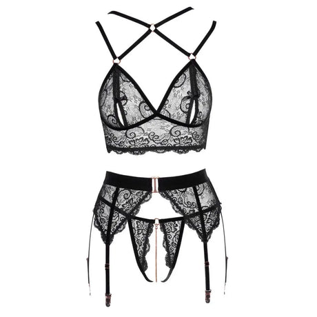 Abierta Fina Lacey Open Suspender Set - Fast Shipping - Sale United Kingdom Stoke-on-trent