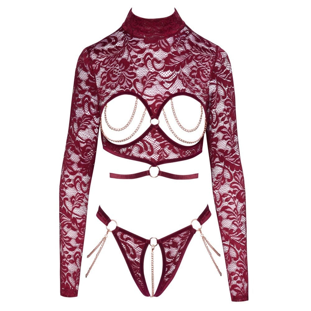 Abierta Fina Open Red Lace Body - Sale