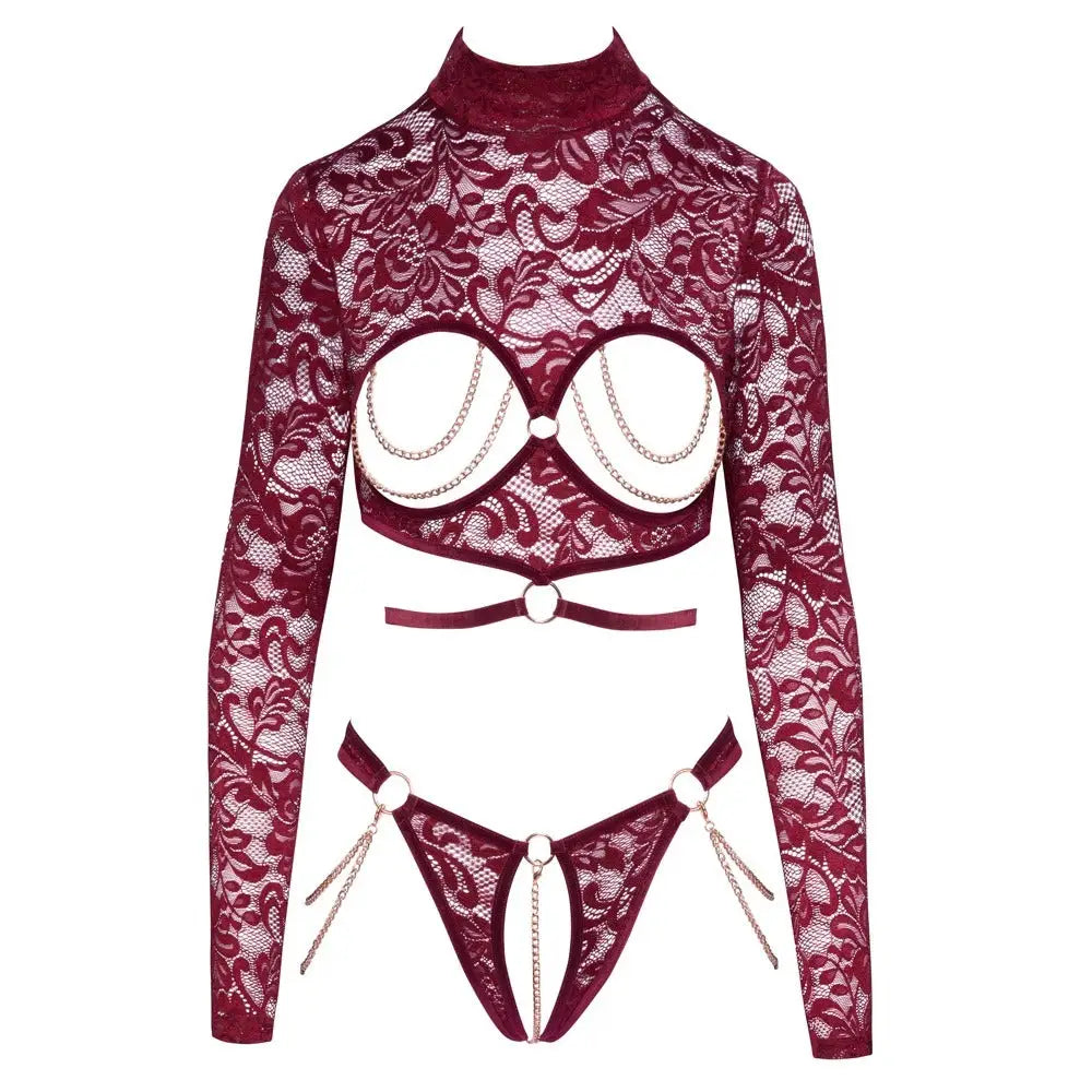 Abierta Fina Open Red Lace Body - Fast Shipping - Sale United Kingdom Stoke-on-trent