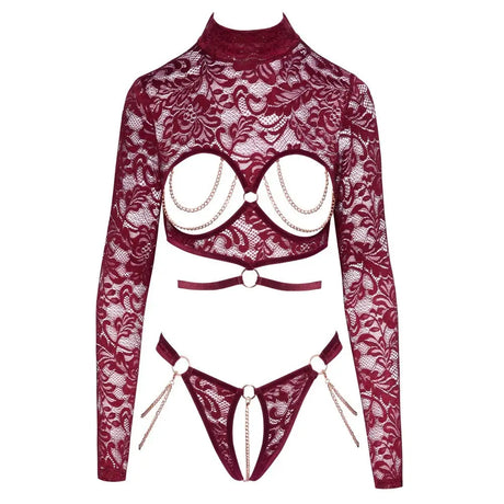 Abierta Fina Open Red Lace Body - Fast Shipping - Sale United Kingdom Stoke-on-trent