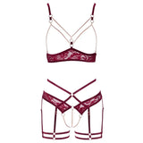 Abierta Fina Open Red Lace Set - Fast Shipping - Sale United Kingdom Stoke-on-trent