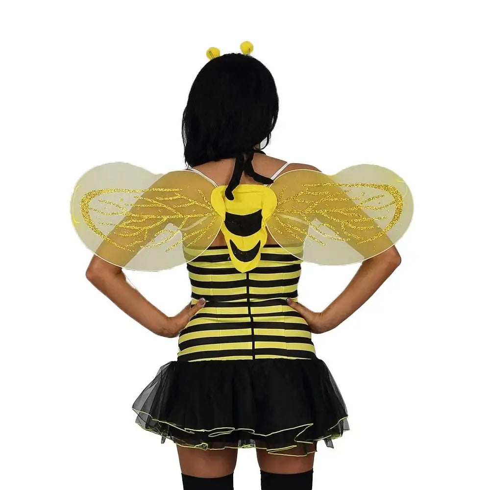 Adults Womens Sexy Bumble Bee Hen Night Party Fancy Dress Costume - Costumes United Kingdom Stoke-on-trent